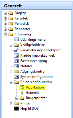 Tilpasning/Brugerkonfiguration/Applikation - fjern sidepanel i C5