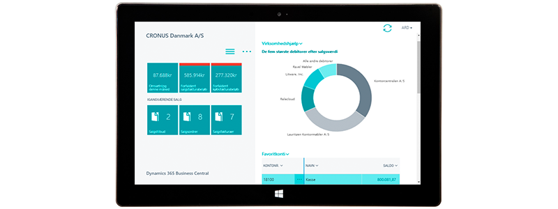 Dynamics 365 Business Central på tablet