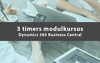 3 timers modulkursus Dynamics 365 Business Central